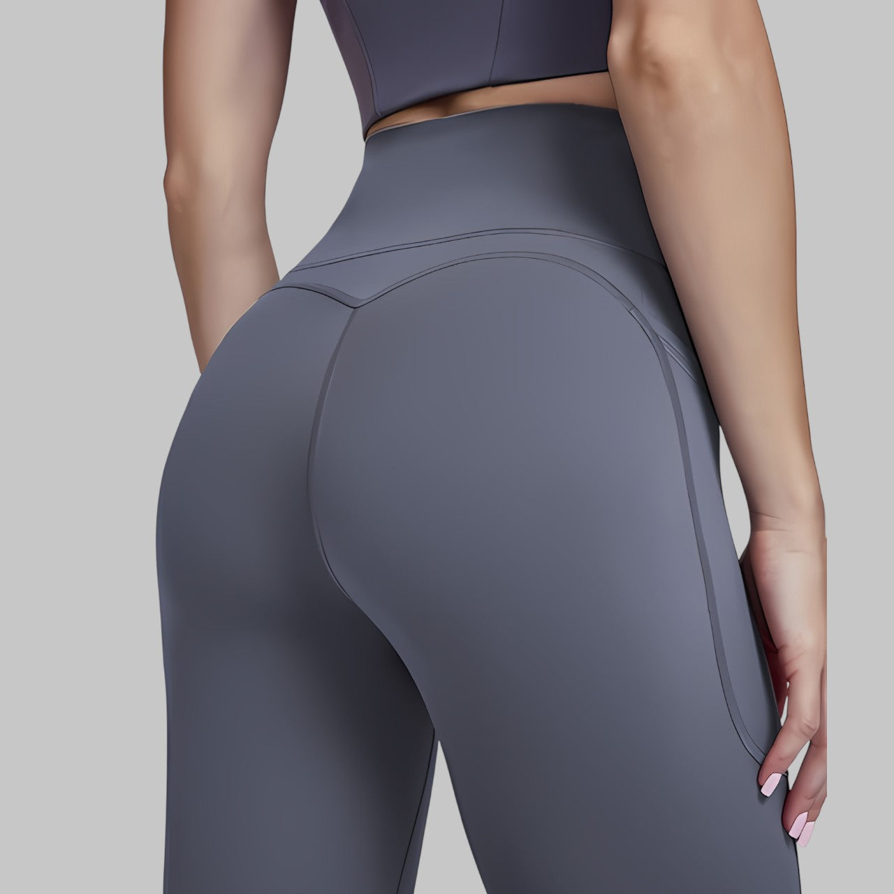 Legging Deportivo Cintura Alta Gris Oscuro